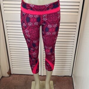 Pink and Blue Patterned Leggings